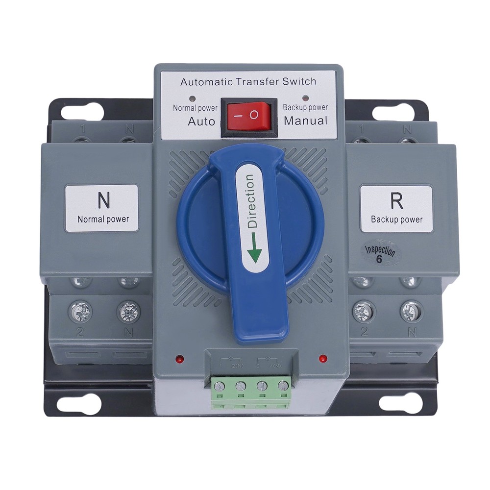 63A ATS Dual Power Automatic Transfer Switch for Generator Changeover Switch 2P