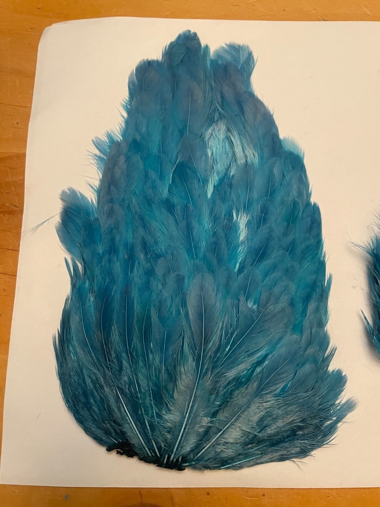 Hen Saddle Patch SILVER DOCTOR BLUE