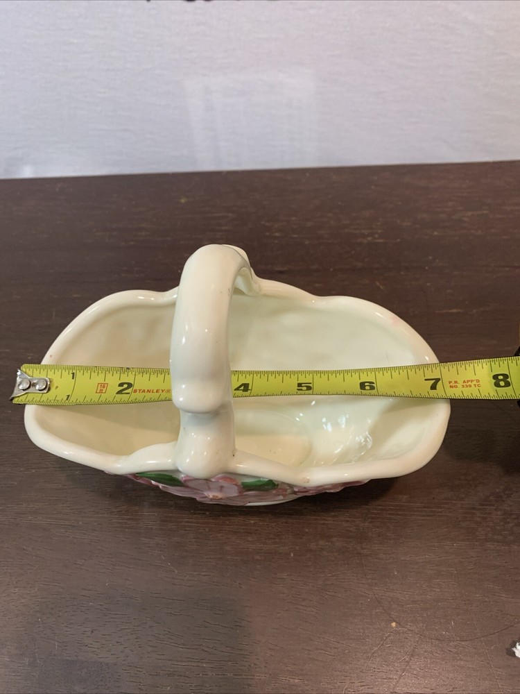 Vintage Ceramic Floral Spring Basket