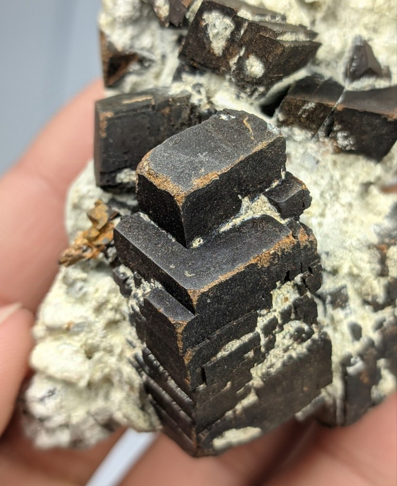Skeletal Siderite Crystals Multi Terminated Displaying Step Growth Formation -Pk