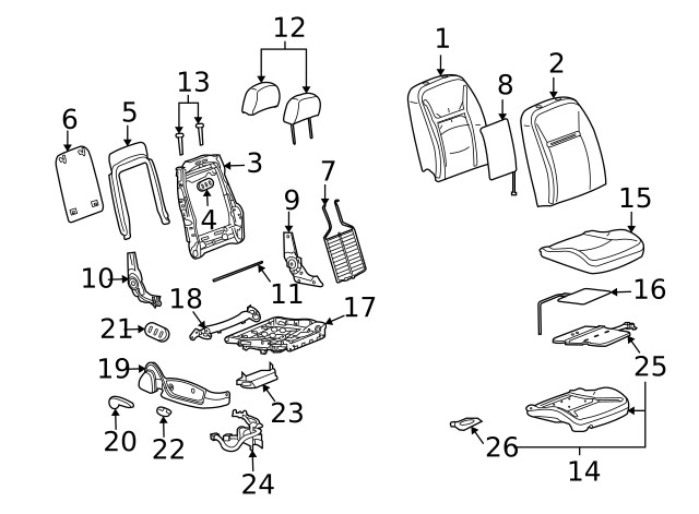 Genuine GM Cinnamon Front Seat Head Restraint 19329860