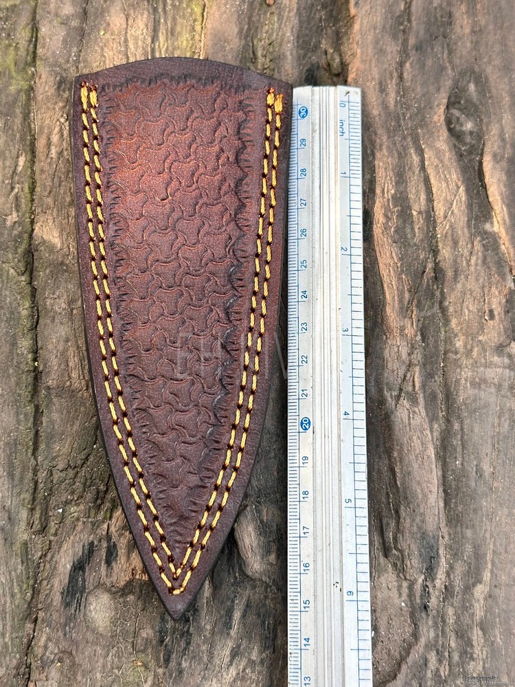 Custom Engraved Pure Leather Belt Loop Sheath for Fixed Blade & Dagger