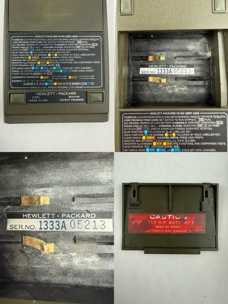Hewlett Packard HP-65 Calculator W/ Case, Cards/ Programs, Manuals, Charger ++