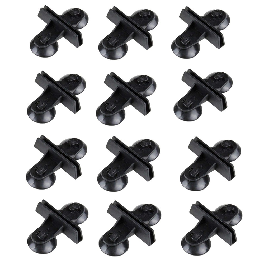 12 Pack Aquarium Divider Suction Cup Divider Black Plastic Sheet Holder