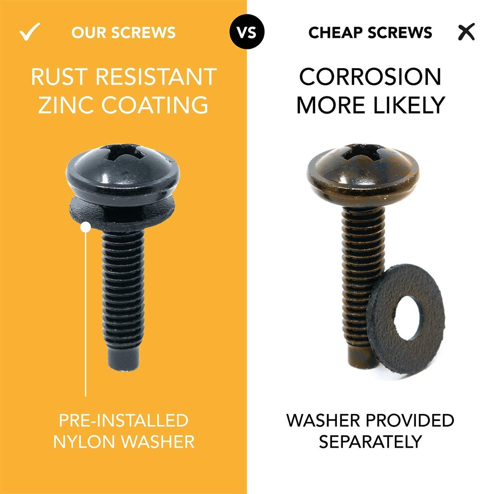 10-32 Rack Screws 50-Pack - Versatile Server (50 Pack), Silver/Metallic