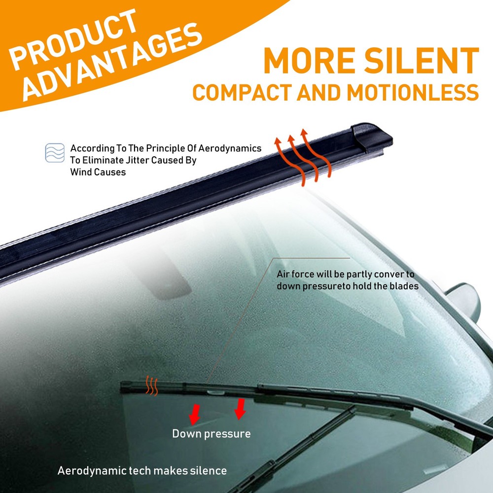 2Pcs Front Windshield Wiper Blades For Ford Focus GMC Canyon 2000-2011 22" 19"