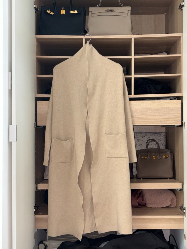 100% wool cos knit coat size m