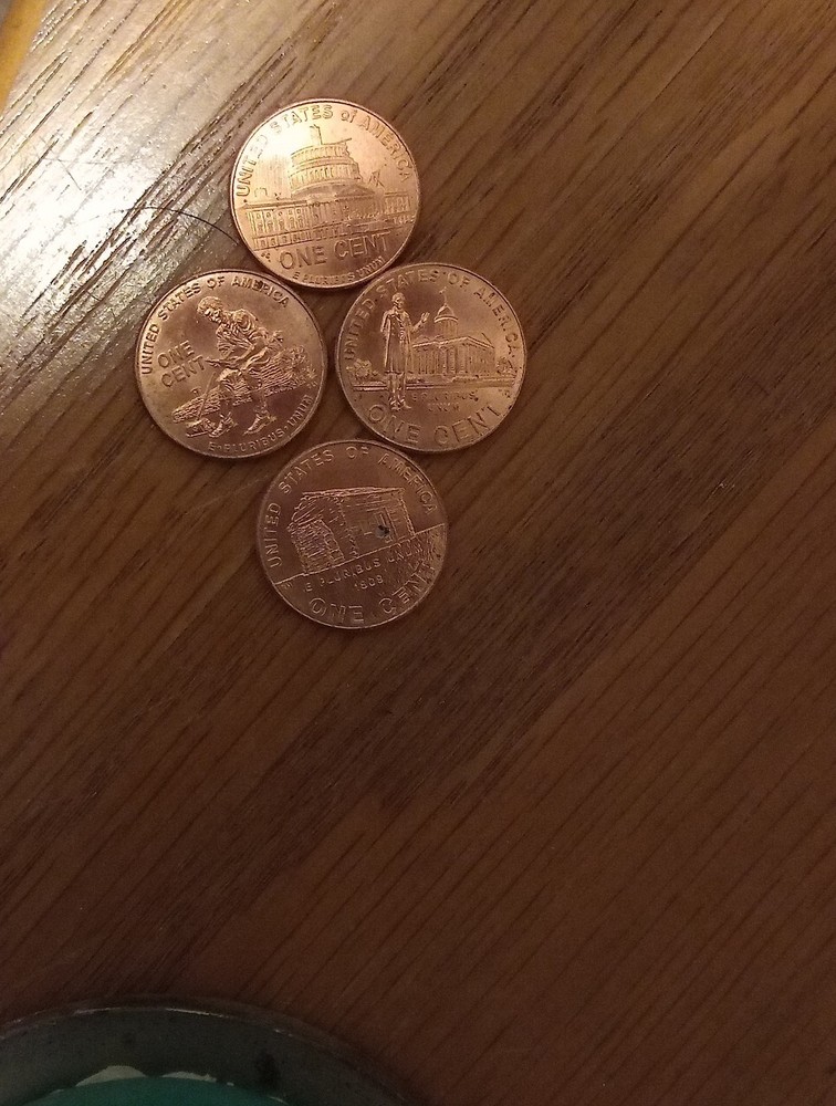 2009 Bicentennial Lincoln Cent 4- Coin Set/Error
