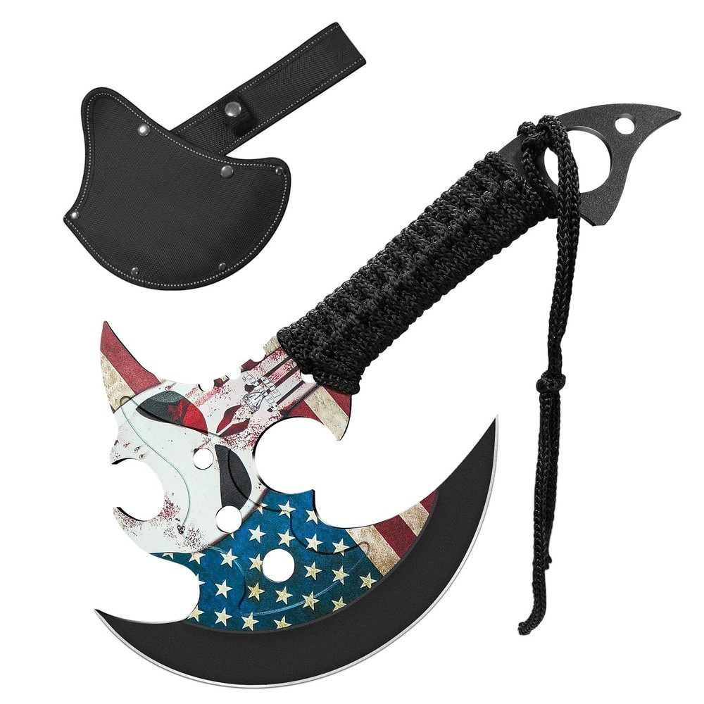 Outdoor 13" Camping Hatchet,Multi Functional Shock-Absorbing Hand Pattern Axe...