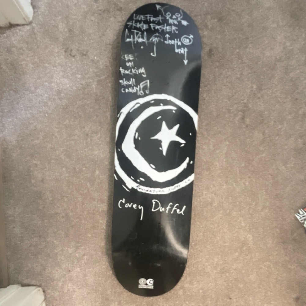 Foundation Corey Duffel Skateboard Deck Black Graphic