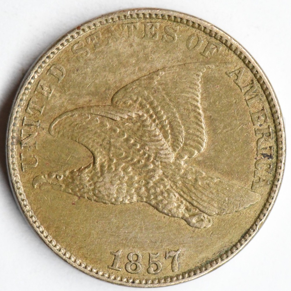 1857 flying eagle cent in a high grade