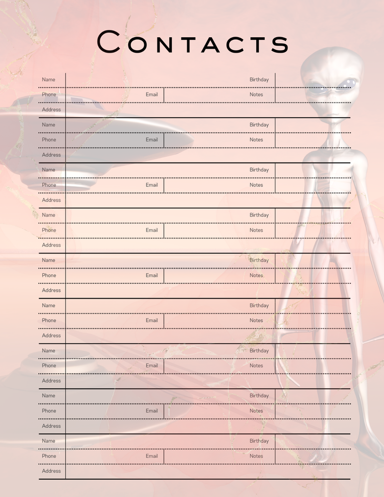 Are We Alone? Daily Planner & Grateful Themed Journal