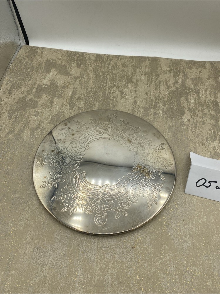 Vintage Silver Plated Trivet 8” In Diameter