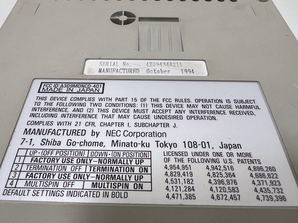 NEC MultiSpin 3Xp Plus CD-ROM CDR-401 - Not Tested