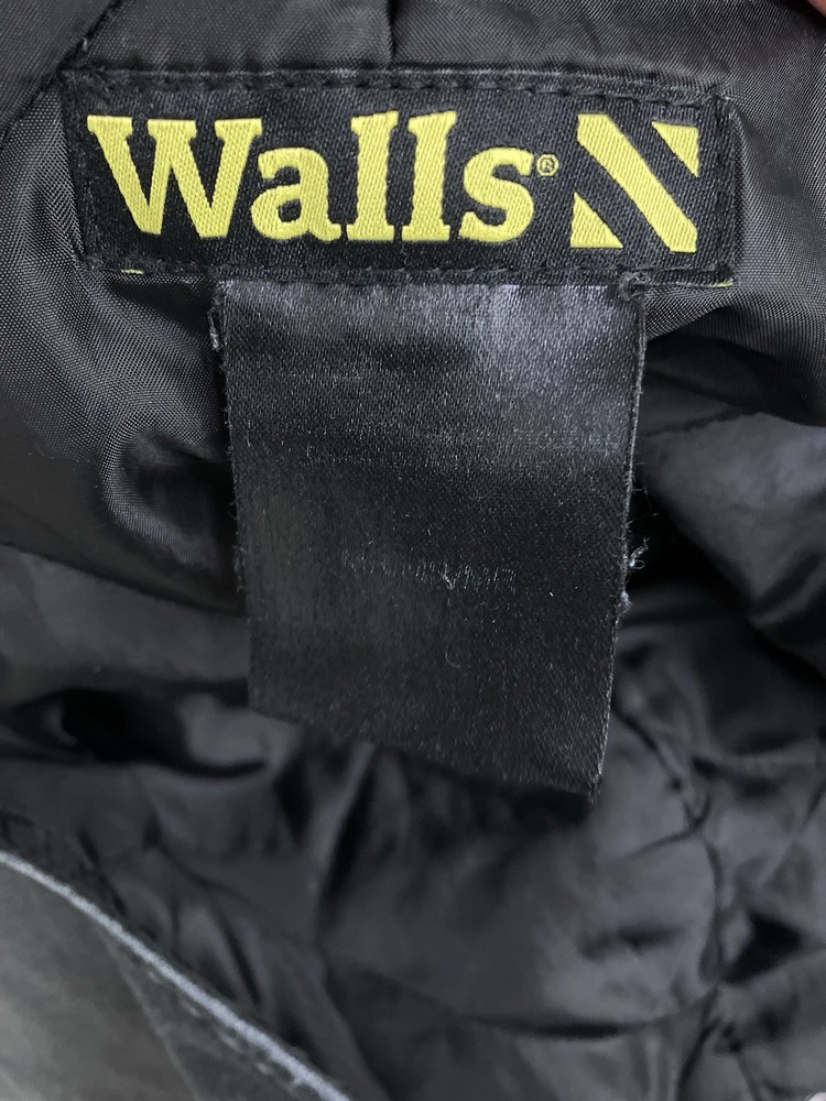 Walls Canvas Bib Overalls Mens Medium Regular Black Insulated Duck Work ISSUES