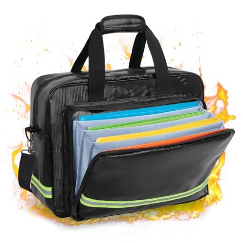 Fireproof Document Bag with Accordion File Organizer, Fireproof Document Safe
