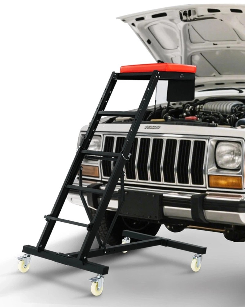 Automotive Topside Creeper 400LBS Adjustable Height Movable with 4 Wheels