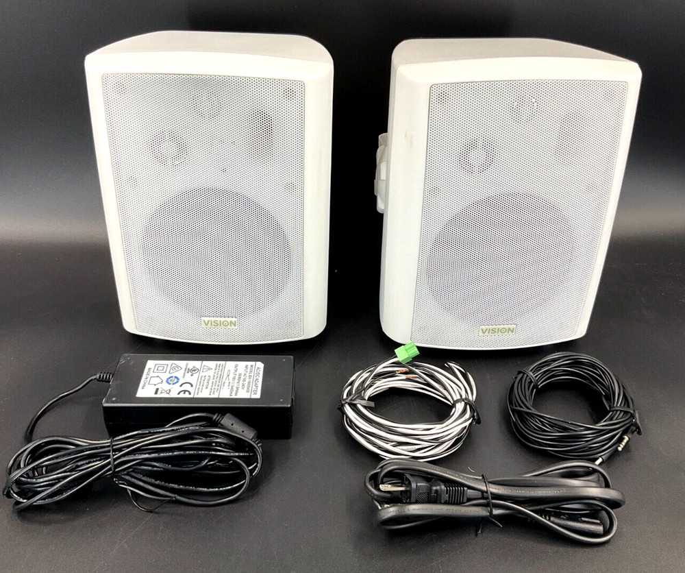 Vision Audio Bluetooth Speakers (pair) (white) SP-1800PBT ✅ ❤️️ ✅ ❤️️ OPEN BOX