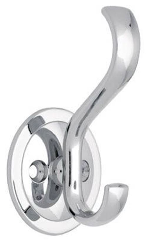 Chrome Hat and Coat Hook - Two Prong - 3"