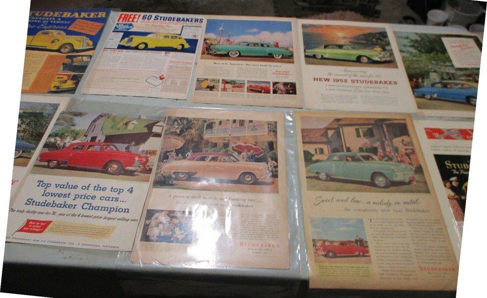 STUDEBAKER ADS - SET OF 9
