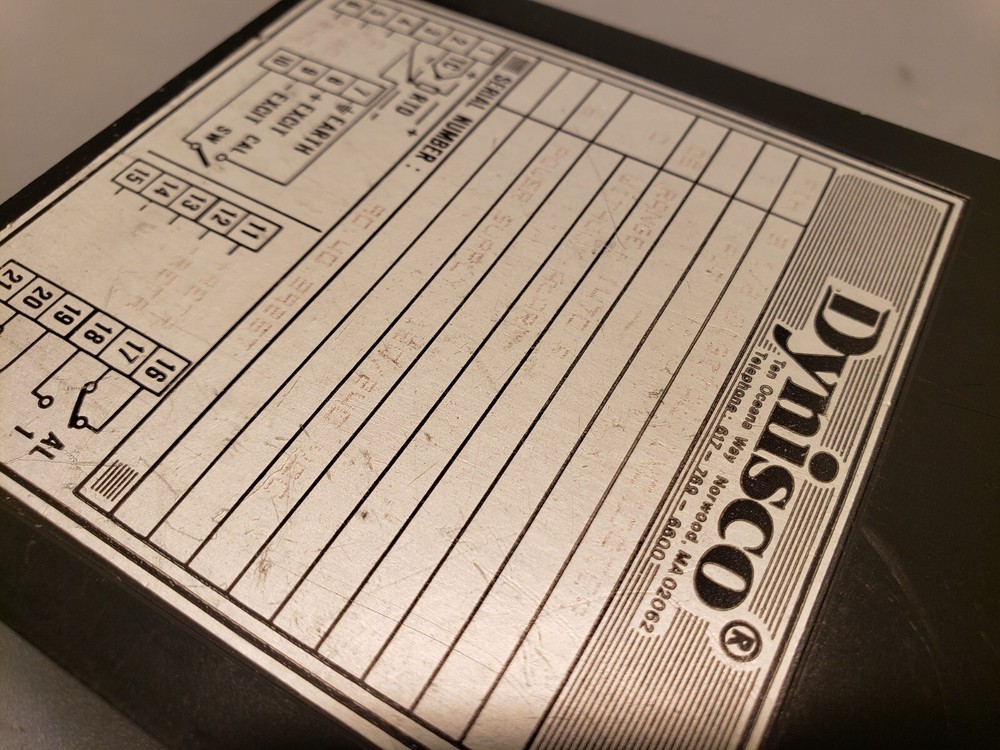 Dynisco Analog Temperature Control Degrees F Indicator Panel Meter- ° F