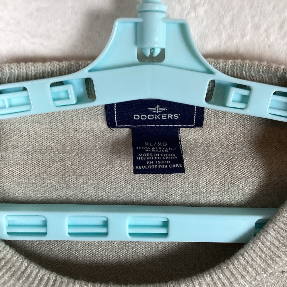 Dockers Mens Sweater Sz XL Long Sleeve Pullover Comfort Solid Soft Excellent