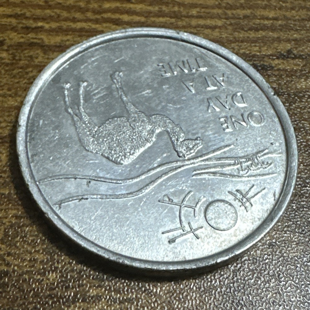 12 Point Program Camel Token “One Day At a Time” Aluminum 1980s