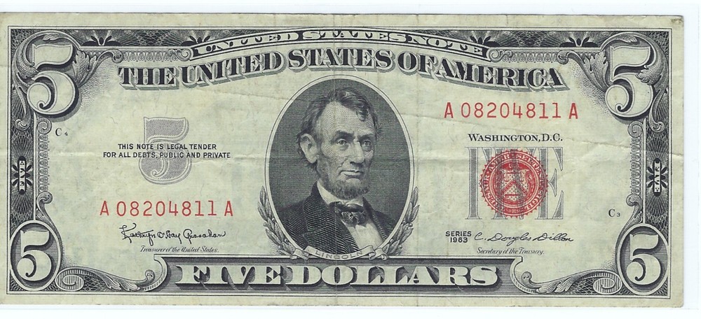 1963 $5 UNITED STATES NOTE