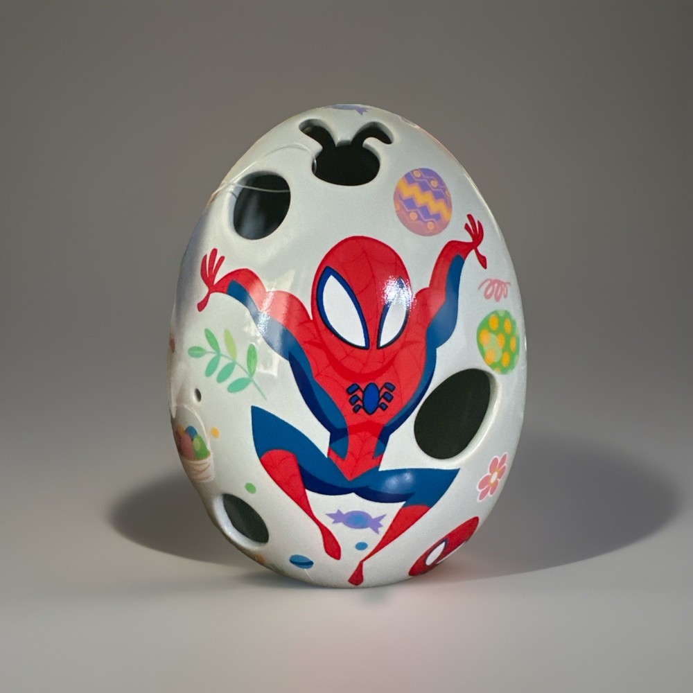 Marvel Spiderman Ceramic LED Easter Decorative Accent Decor  8"