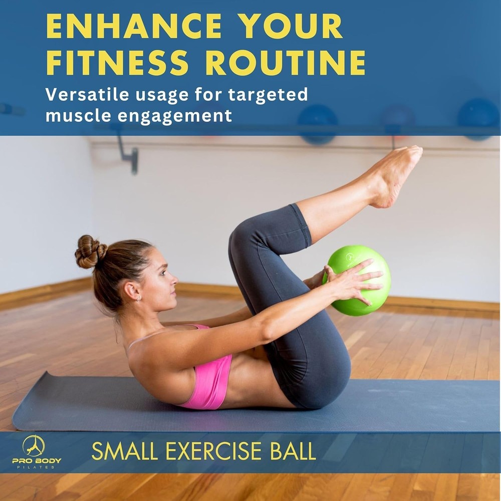 Ball 9 Inch - Small Exercise Ball for Stability, Barre, Core, Ab Workouts, Yo...