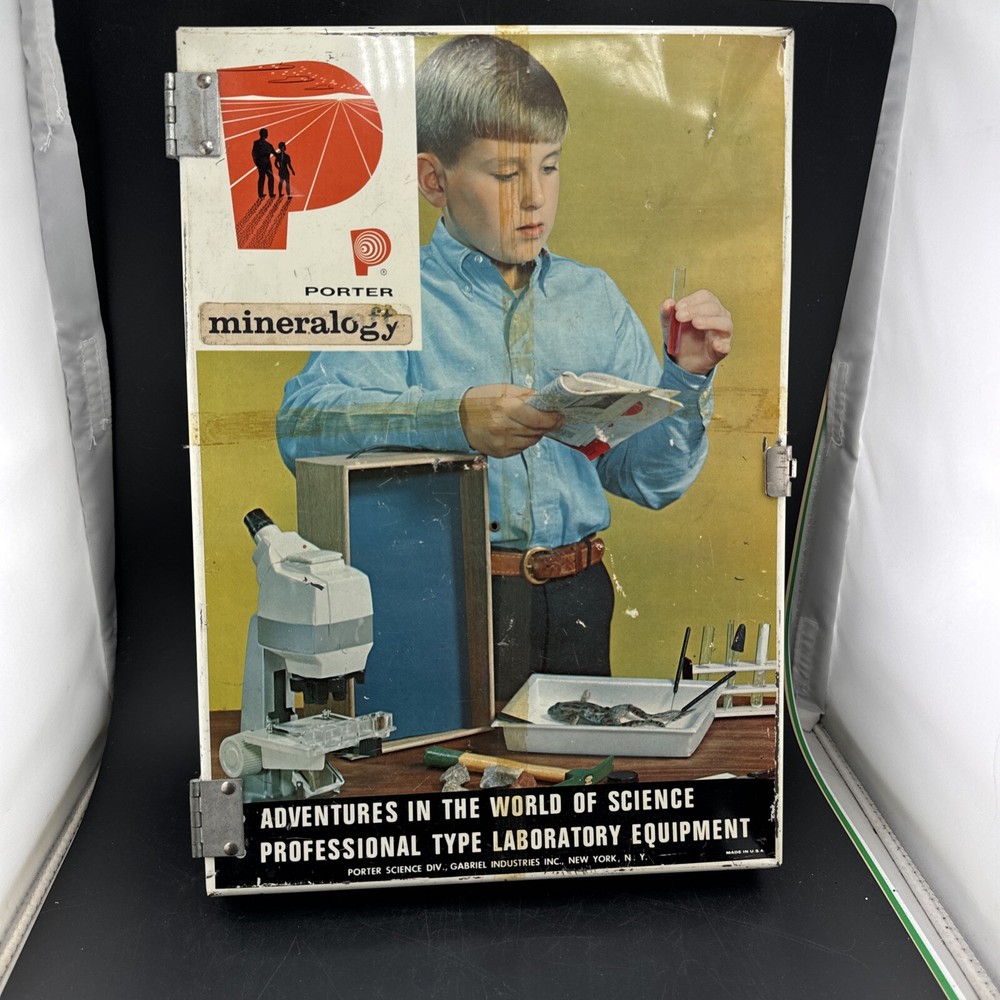 Vintage! 1960's PORTER MICROCRAFT Microscope 600 Zoom Power SCIENCE Box Only📦