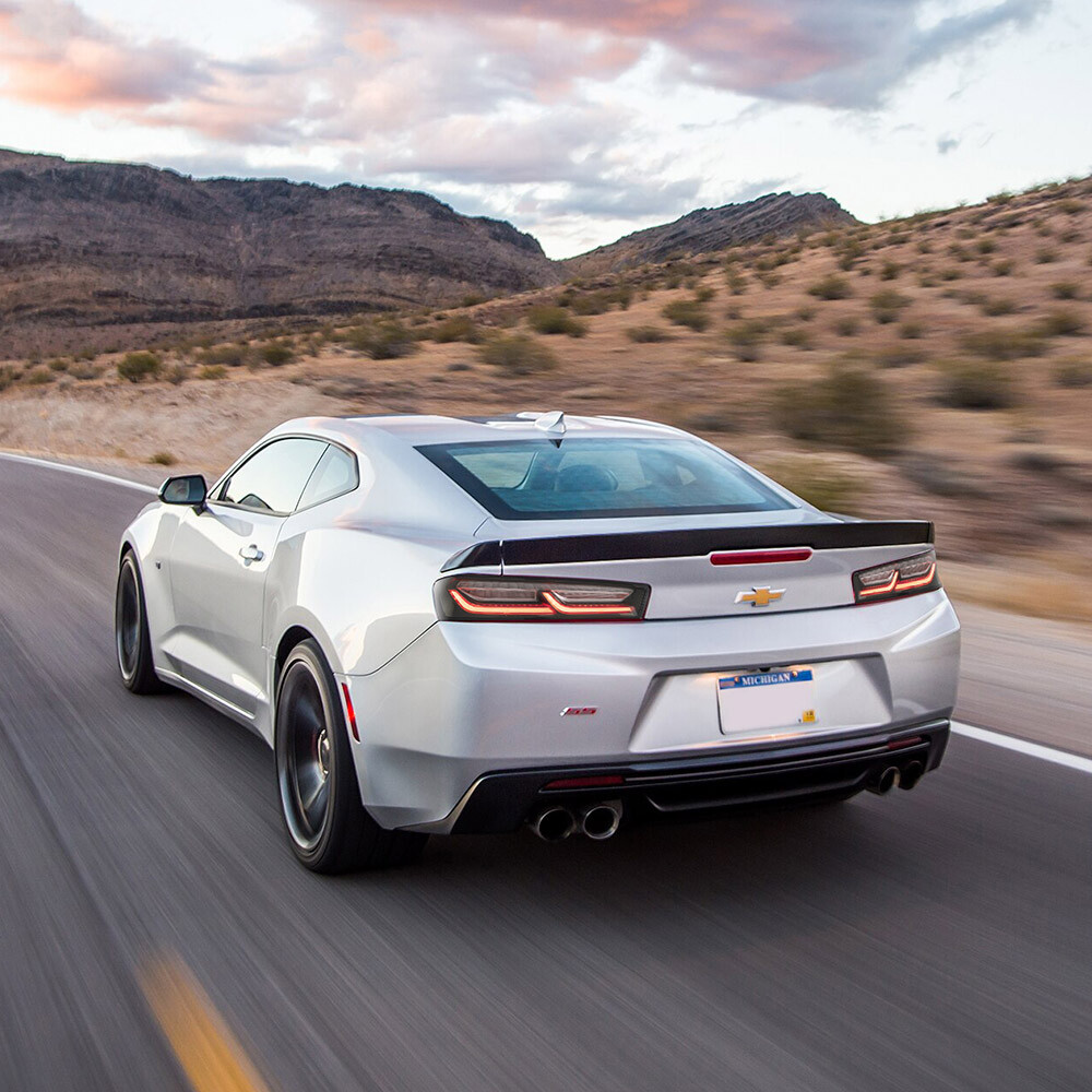 Pair LED Smoked Tail Lights For Chevy Camaro 2016-2018 w/Sequential Singal