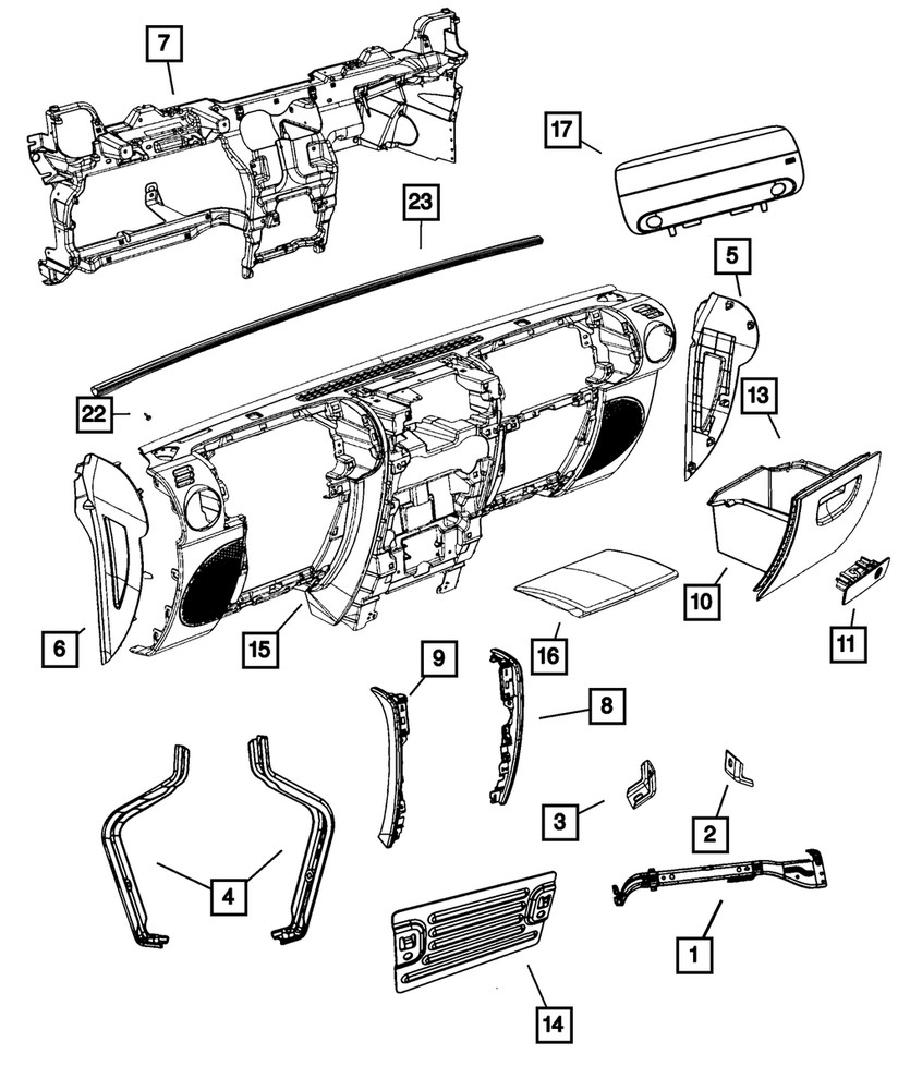 Genuine Mopar Instrument Panel End Cap 5KF22XDVAB
