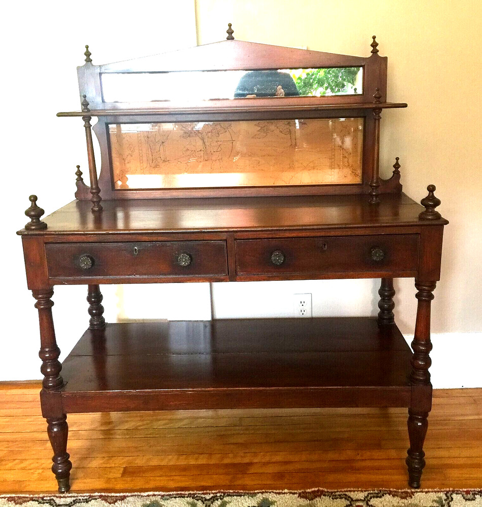 Antique ENGLISH Chinoiserie Buffet Sideboard