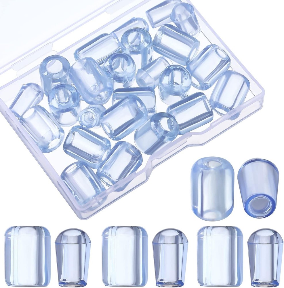Chunful 60 Packs Kitchen Sink Rack Feet Rubber for Grid Clear