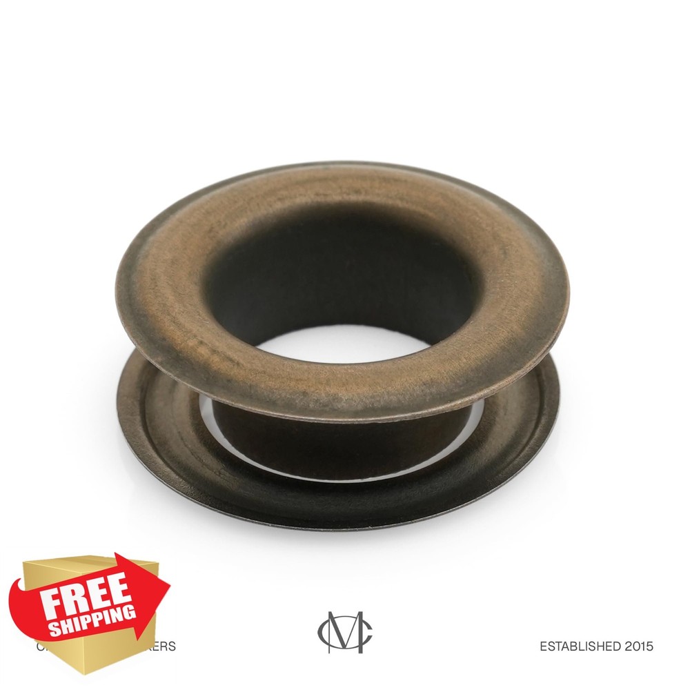 CRAFTMEMORE 13mm Grommets Eyelets with Washers Antique Brass 50 Sets