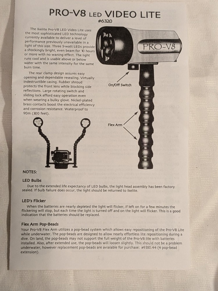 Ikelite 6320 Pro V8 LED Video Lite