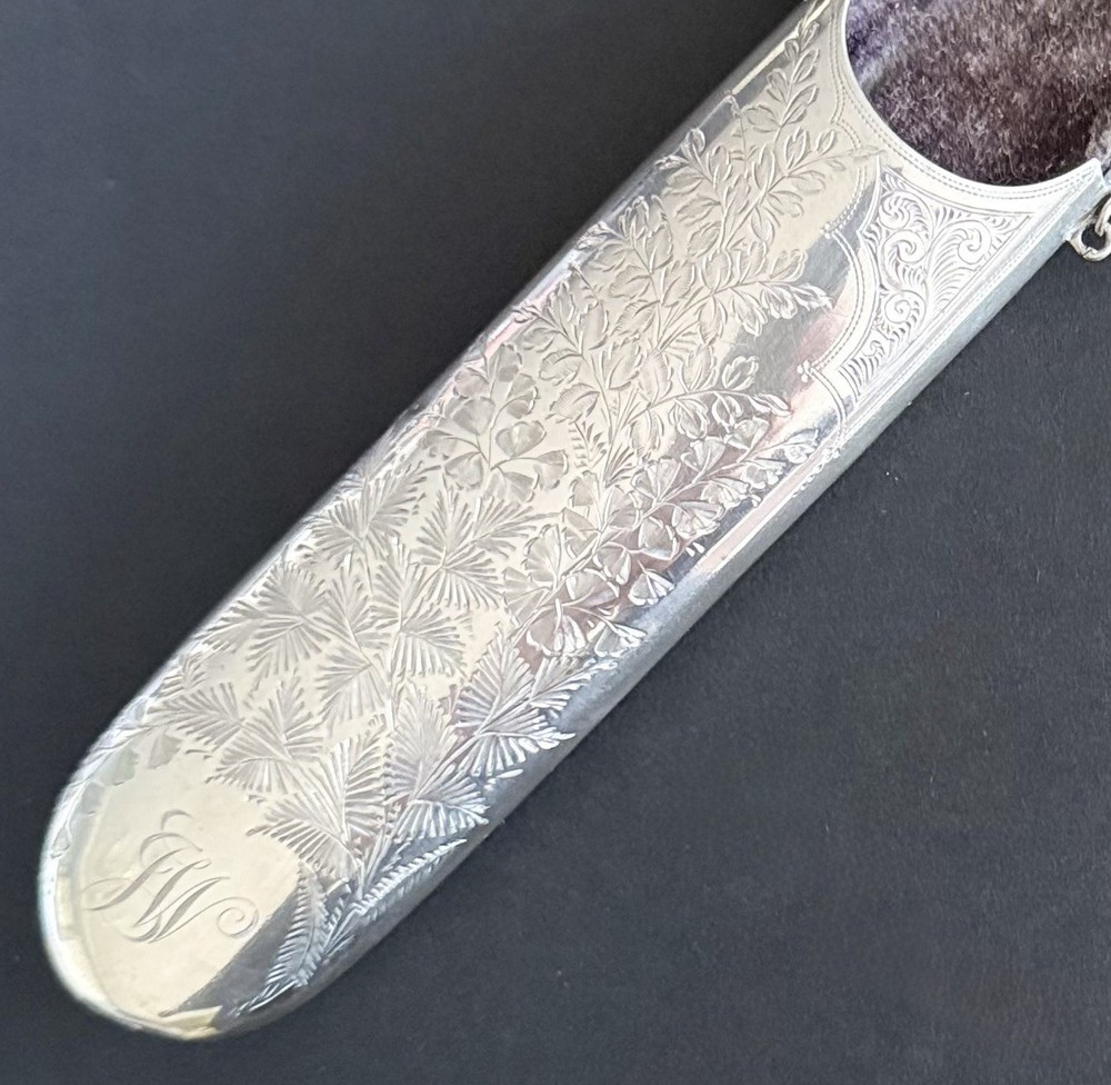 Victorian sterling silver spectacles chatelaine Colen Hewer 1894 65g