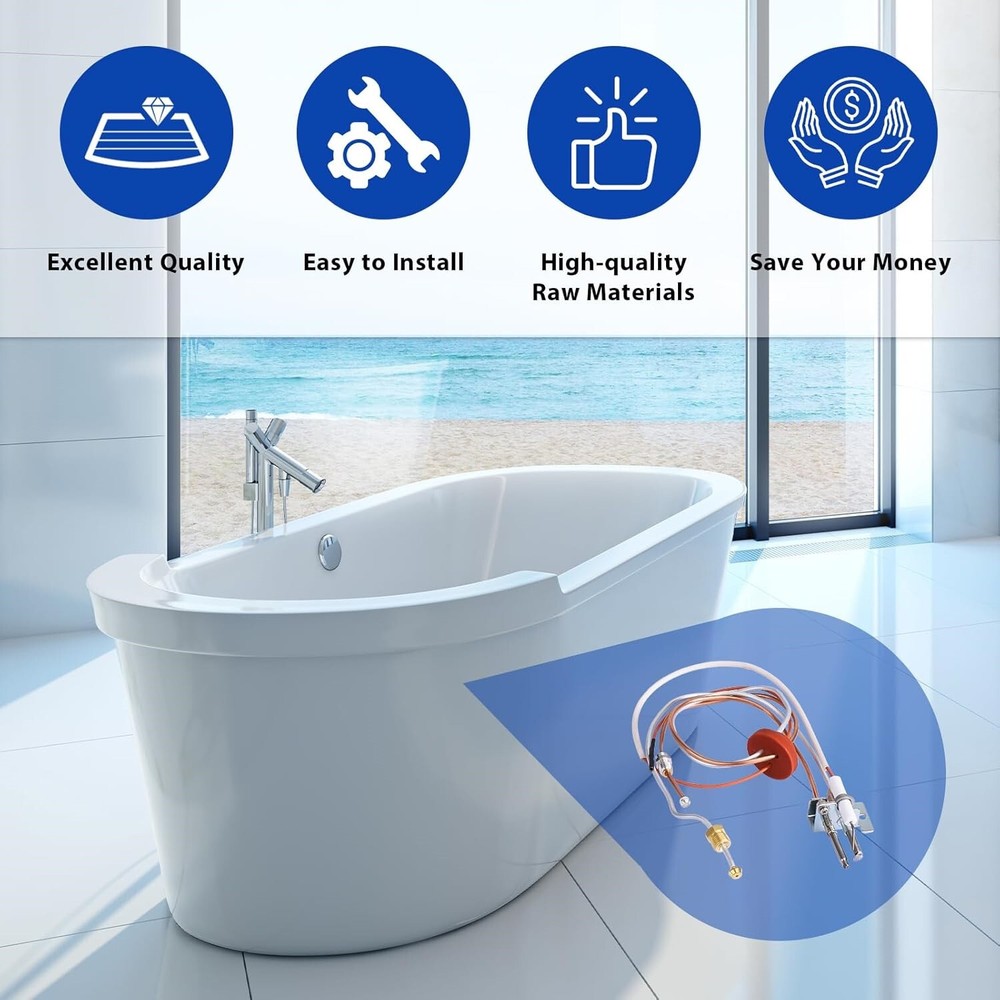 Pilot & Igniter Assembly Kit Replace# SP20075 for Rheem PROTECH GE Water Heaters