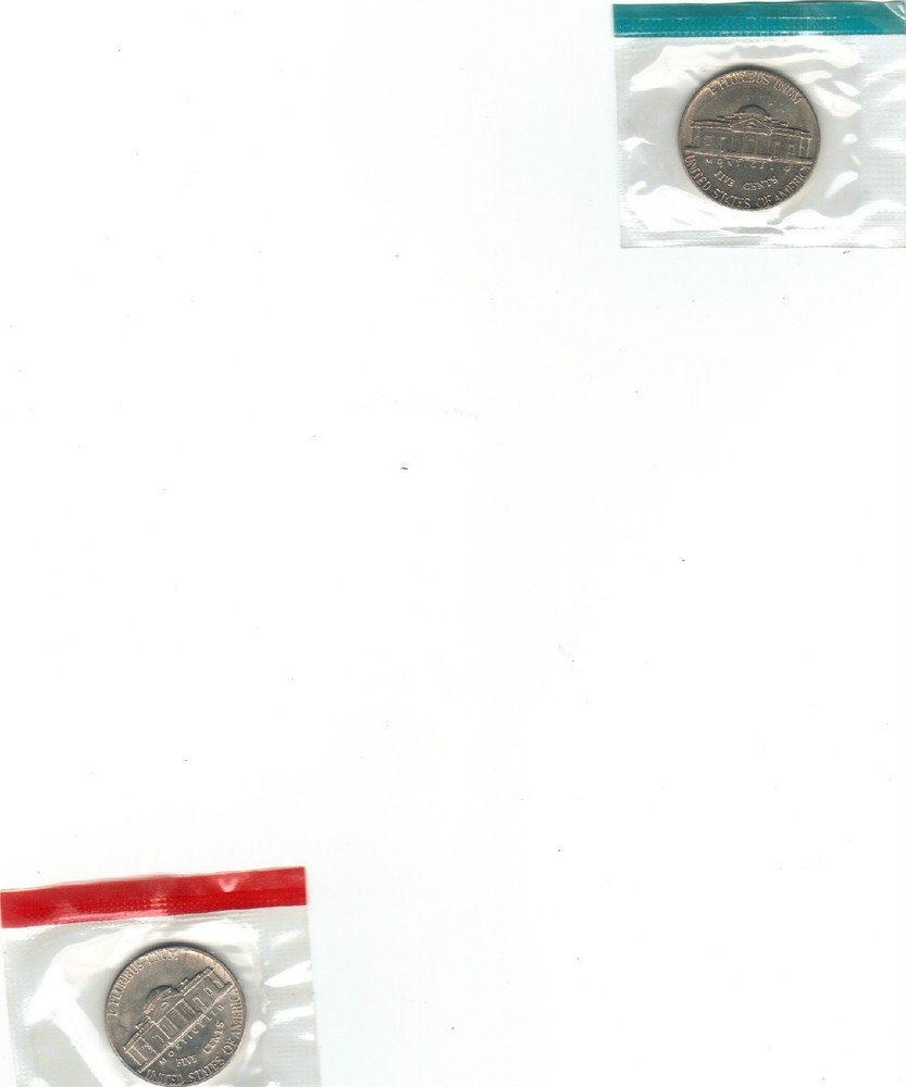 1994 P+ D UNCIRCULATED JEFFERSON NICKELS STILL IN MINT CELLO NICE L@@K