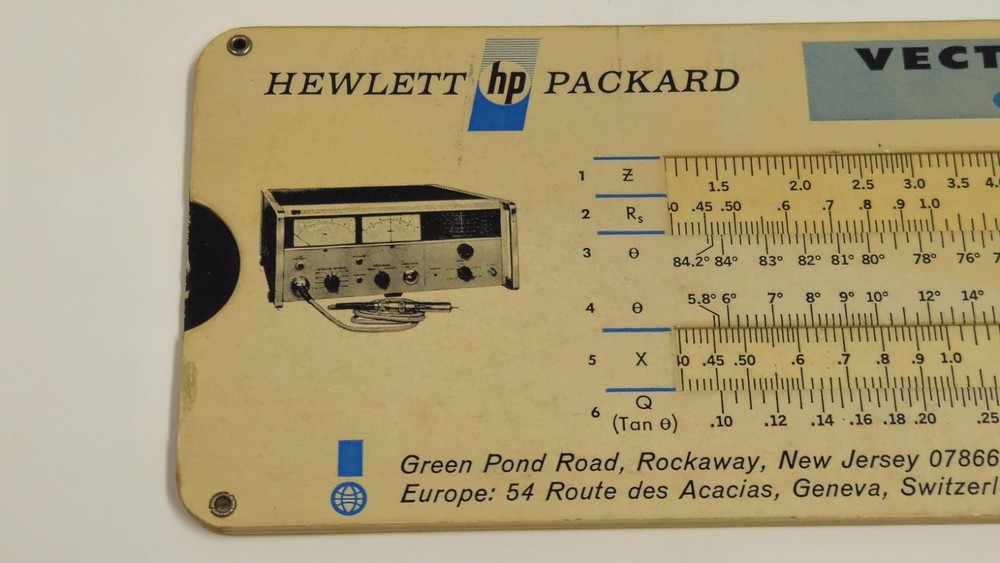 Vintage HP Hewlett Packard Vector Impedance Calculator Slide Rule