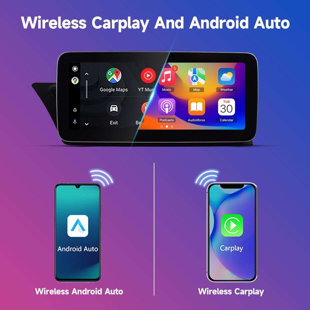 10.25 inch Android AUTO CarPlay For Audi A4 2009-2016 Multimedia Linux System