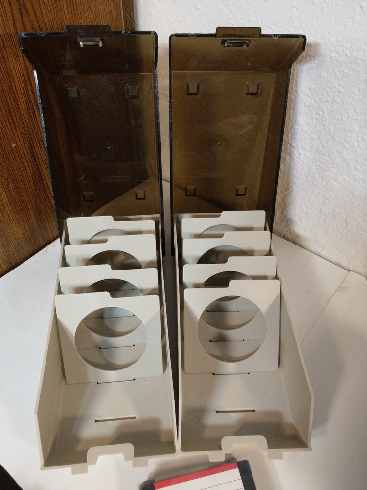 Disk File 3.5" Floppy Disk Storage Box Case Holder with Dividers & Diskettes