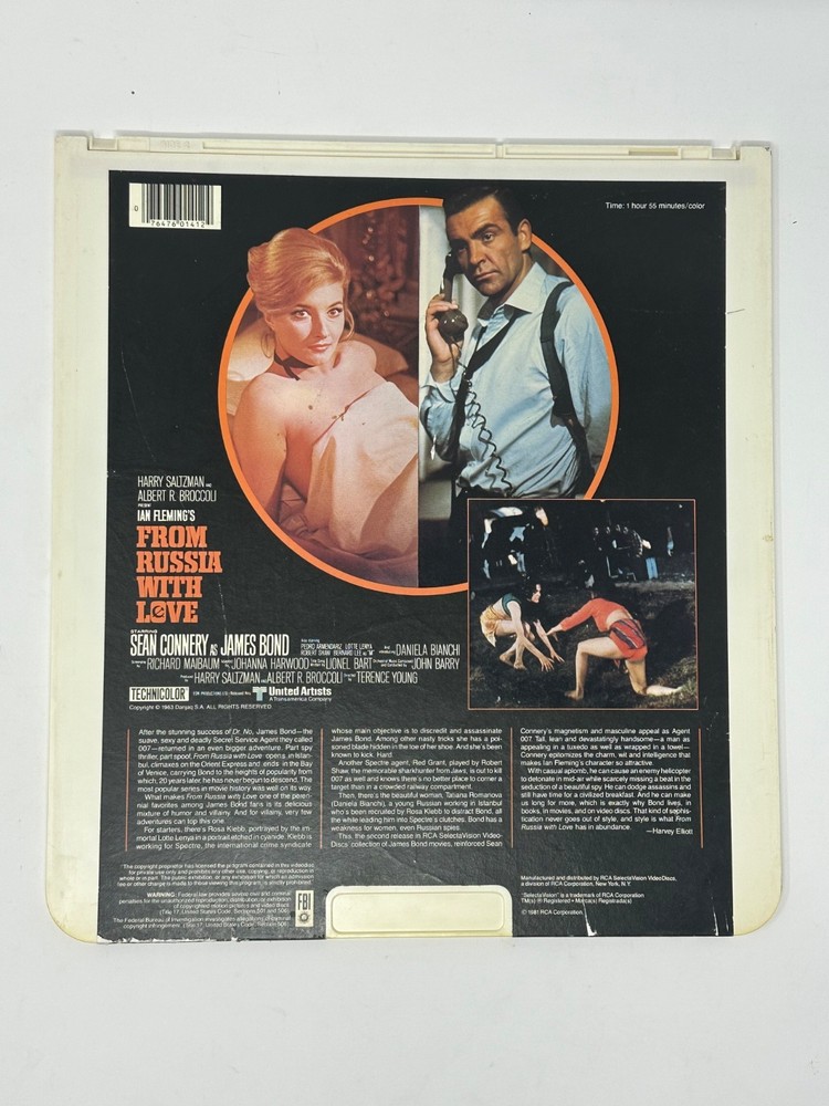 James Bond SelectaVision CED Discs- Your Choice