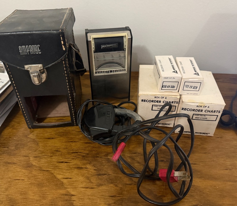 Amprobe Instruments AC Voltmeter Recorder with 2 recorder charts.