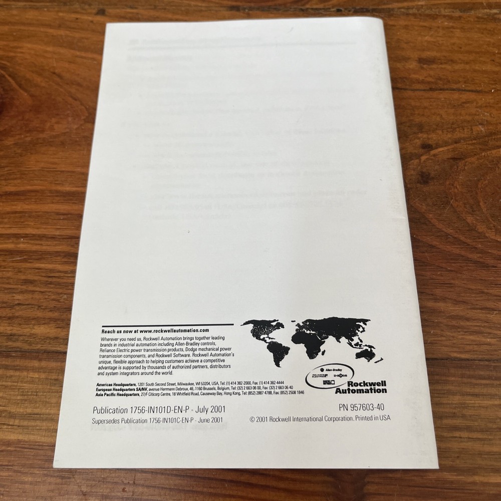 Allen Bradley 1756-IN101D-EN-P ControlLigix Controller Installation Instructions