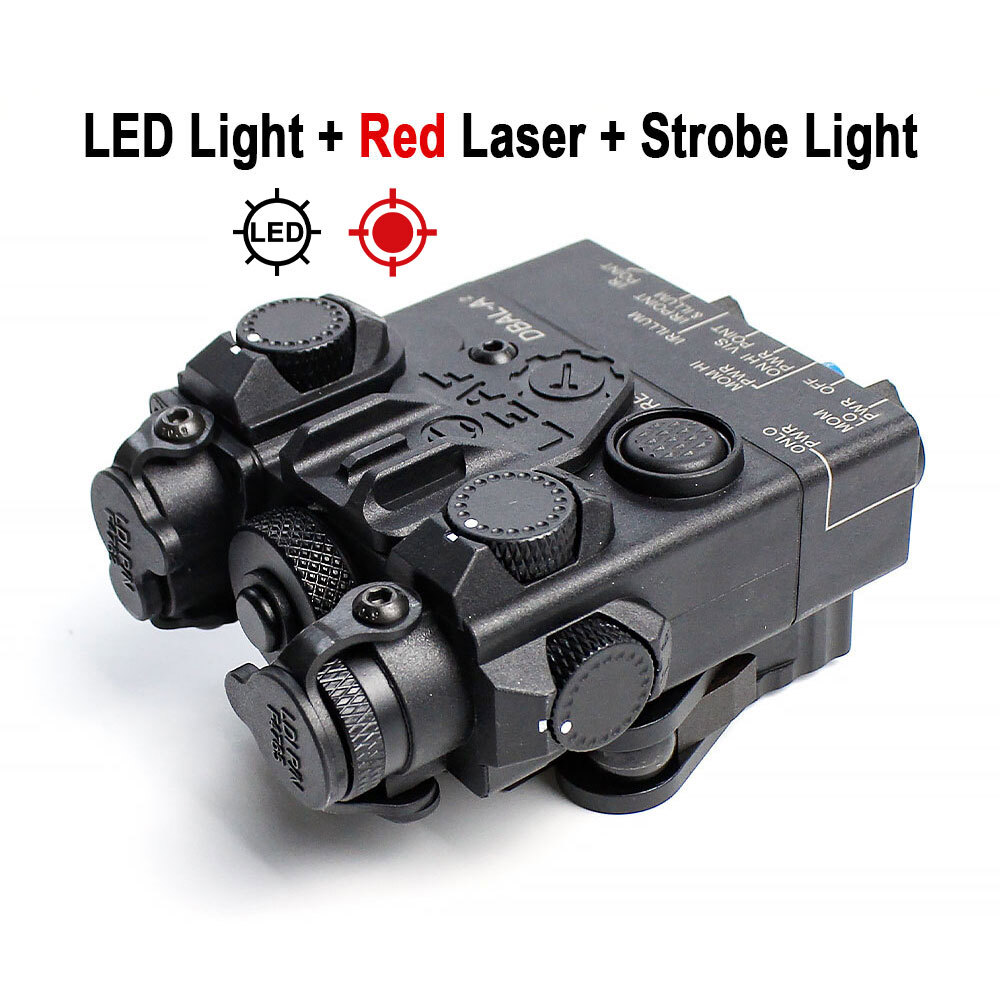 DBAL-A2 Red/Green Laser With White Strobe Light Flashlight Tactical Hunting