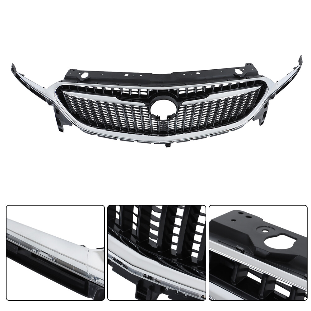 Plastic Chrome Front Bumper Upper Grille Assembly For Buick Enclave 2018-2021