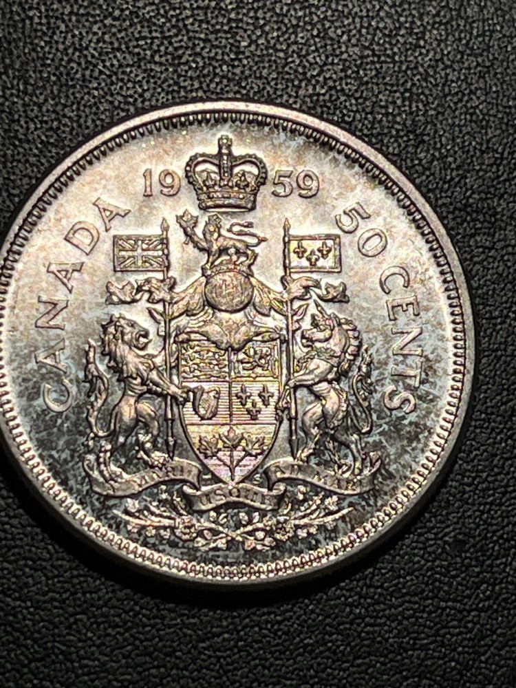 1959 Canada Half Dollar Silver Coin Nice BU+ #1