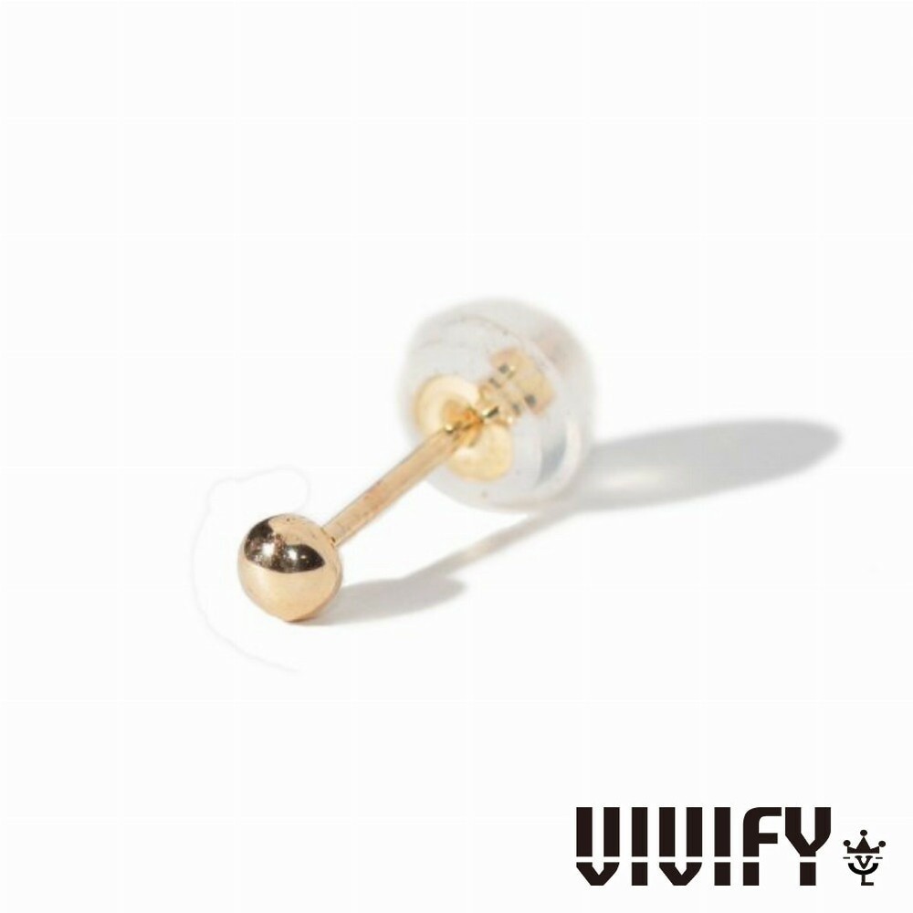 VIVIFY K18 Gold Dot Pierce S Stud Earring (Single)